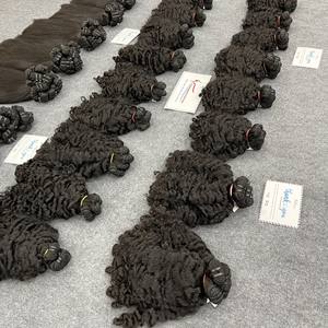 Texture chaude!!! Steam big fuzz extension de cheveux humains bouclés couleur noire naturelle disponible en entrepôt prêt à expédier - Product Image 5