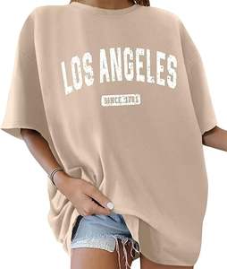 Camiseta de Lona Extra Grande Ecológica con Logotipo Personalizado para Mujer, Proveedor Mayorista de Camisetas de Algodón OEM para Conjuntos de Ropa Urbana - Product Image 4