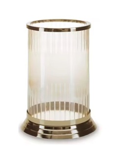 Bougeoir votif en métal anneau martelé de luxe personnalisable éclairage fini doré pour la décoration de la maison - Product Image 6