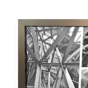 Cadre photo moderne en bois argenté 68 x 98 cm pour affiches murales - Product Image 2