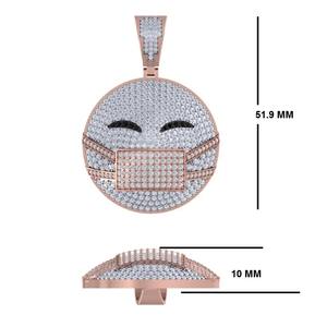 Colgante de lujo de oro blanco de 14K VVS Moissanite Diamond Iced Out Colgantes finos y dijes de inspiración cristiana para hombres - Product Image 4