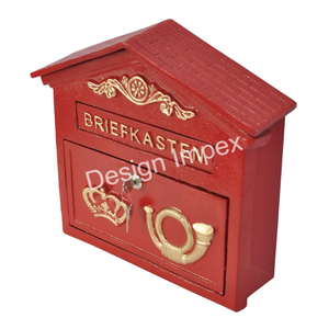 Boîte aux lettres Briefkasten de qualité supérieure revêtement rouge fini boîte aux lettres en gros boîte aux lettres pour la décoration de la maison et du jardin - Product Image 4