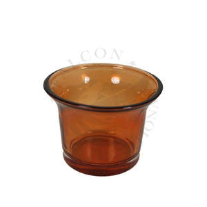 Bougeoir en laiton en métal artisanal indien avec bougeoir à insertion en verre bougeoir fini poli brillant doré - Product Image 5