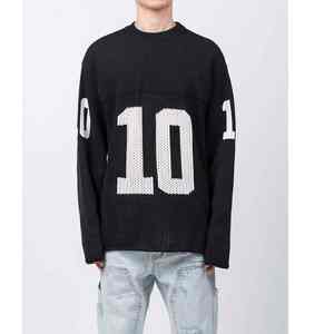 Logo personnalisé OEM ODM Chandails à manches longues en coton 100% anti-rides respirants pour l'hiver à col rond pour hommes - Product Image 3