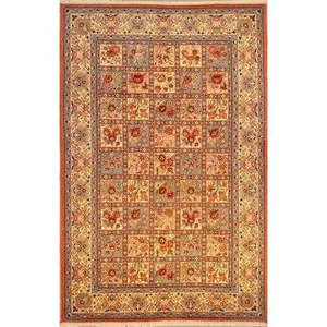 Una de las pocas alfombras persas de Yazd, de 9'11 x 6'5. - Product Image 1