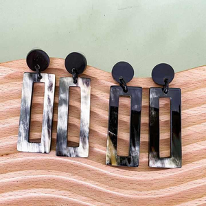 Pendientes de cuerno de lujo hechos a mano a la moda para mujer moderno excelente diseño de moda patrón caído por glowin fashion - Product Image 2