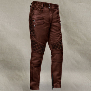 Pantalon en cuir de mouton souple dernier modèle à la mode pour hommes Pantalon en cuir élégant Nouveau design Pantalon en cuir à la mode avec poche latérale - Product Image 2