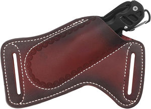 Full Grain <b>Leather</b> Waterproof Adjustable High-Capacity Knife Sheath Pocket Knife Custom Logo OEM Hot Selling - Product Image 6