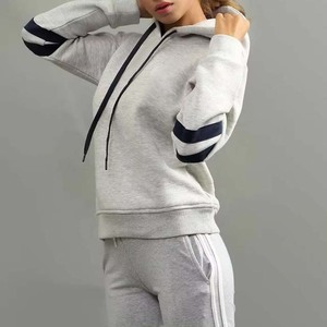 Casual Pullover Hooded Sweatshirts Plus Size Women's Clothing Hoodies & Sweatshirts Contrast Color Fleece Breathable 450g Hoodie - Product Image 2