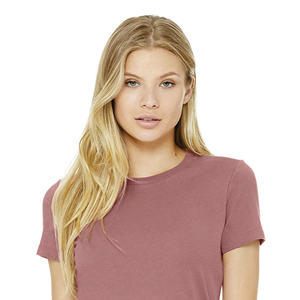 Camiseta de mujer 2025 verano cuello redondo Camiseta en blanco Camiseta de manga corta para mujer Terry ropa informal de gran tamaño camiseta de mujer 100% - Product Image 5