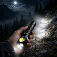 Senter LED Multifungsi Z19 Dual-Light (Versi Paduan Aluminium)