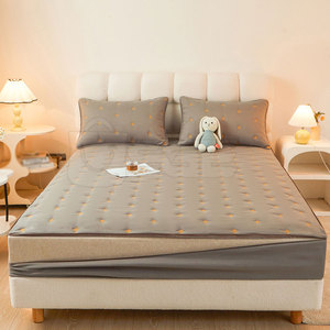 Lightweight Knitted Quilted Non-<b>Waterproof</b> Eco-Friendly Polyester Mattress <b>Protector</b> Soft <b>Bed</b> Protection Cover for Home Hotel - Product Image 2