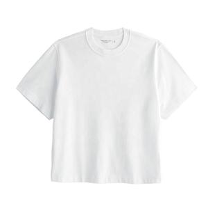 Camisetas de corte holgado y cuadrado, de manga corta, gruesas y de algodón 100%, lisas, con hombros caídos. - Product Image 2