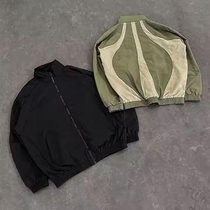 Top Streetwear personalizado Nylon Jogging Patchwork trajes con cremallera Color Block chándal poliéster rompevientos chándales para hombres - Product Image 2