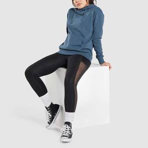 Prix de gros OEM pull uni lâche dames mode tendance gym tops femmes polaire à capuche entièrement personnalisé avec logo marque - Product Image 4