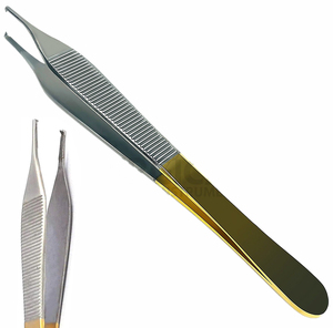 T/C ADSON TISSUE KOCHER FORCEPS 1x2 dientes marrones dentados con insertos de carburo de tungsteno - Product Image 3