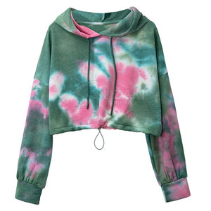 Latest Style <b>Lightweight</b> Women Crop Top <b>Hoodies</b> Wholesale Price Customized Women Crop Top <b>Hoodies</b> - Product Image 1