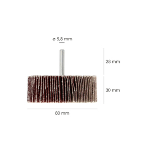 Carta Abrasiva a Fogli Grana 80, Dimensione O/ 80 x 30 mm. - Product Image 2