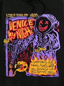 Pull à capuche imprimé pour hommes Sweat-shirt confortable en polaire pour hommes Sweat à capuche 100% coton Sweat à capuche avec logo personnalisé - Product Image 2