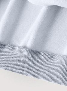 Sweat-shirt ample en coton doux pour femmes, col en V ample, ourlet côtelé, manches longues, haut confortable - Product Image 2