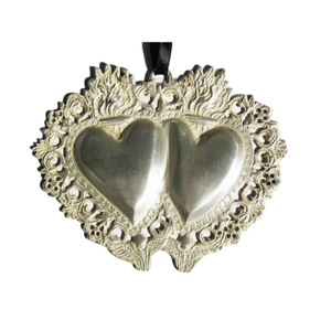 Motif de fleur de coeur sacré en métal fini antique suspendu Milagros coeur sacré pour décoration murale cadeau catholique et décor - Product Image 6