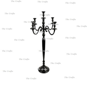Candelabros de Metal de diseño fabuloso, candelabros de Color negro con lomos de cristal para accesorios de decoración del hogar - Product Image 5