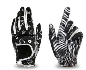 Gants de golf à une main de qualité supérieure avec cuir synthétique imprimé en tissu pour cuir de mouton droit gauche qualifié avec - Product Image 3