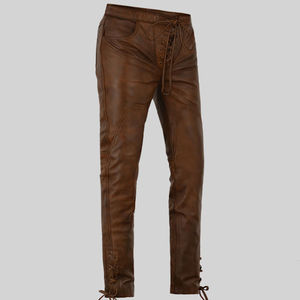 Nouveaux pantalons en cuir pour hommes de haute qualité, nouvelle arrivée, motif droit, vêtements de sport, pantalon en cuir véritable de fabricants de qualité - Product Image 2