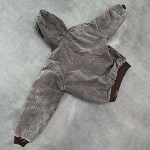 Sudadera con capucha unisex lavada a la piedra vintage personalizada al por mayor algodón grueso con cremallera lavado con ácido pesado para hombre - Product Image 3