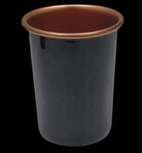 Maceta de Interior de diseño americano de Color cobre para jardín también maceta de escritorio redonda de aluminio hecha a mano terrazo esmalte blanco y - Product Image 4