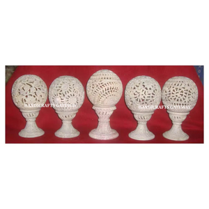 Unique Design Flower Carving <b>Work</b> Natural Soapstone Tea <b>Light</b> Candle Holder For Dinner Lighting Table Decoration With Best Price - Product Image 1