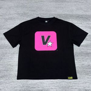 Camisetas informales de algodón 100% para hombre, camisetas transpirables negras de manga corta de gran tamaño, serigrafía personalizada - Product Image 1