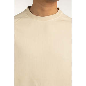Camiseta de Cuello Redondo Acanalada para Hombre, Corte Regular, Transpirable, Manga Corta, Ecológica, Fabricante OEM ODM con Logotipo Personalizado, 220g, Lavado Ácido - Product Image 2