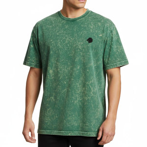 T-shirts pour hommes délavés à l'acide, design haut de gamme, avec logo personnalisé, Nouveauté 2026, Nouveaux arrivages pour hommes, T-shirts délavés à l'acide - Product Image 1