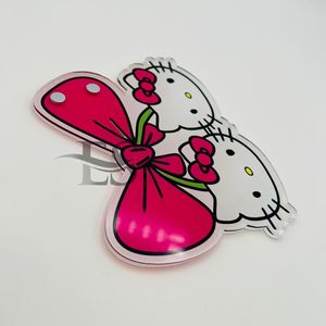 Wholesale Customizable Color Designs Cute <b>Bow</b> Hello Kitty Lash Tile Plate Private Label Acrylic Eyelash & Tool Plate - Product Image 5