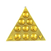 Kerajinan Tangan Art Deco Berlapis Emas Kuningan Buatan Tangan Kurma Shree (Lakshmi) Yantra