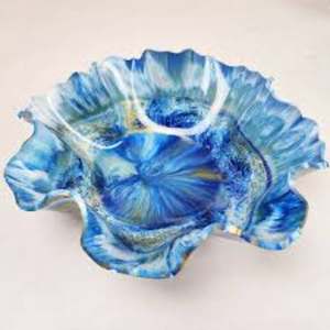 Nuevo cuenco de resina de diseño hecho a mano, pieza única para restaurantes planos y decoración de mesa de servicio de cena de hoteles - Product Image 6