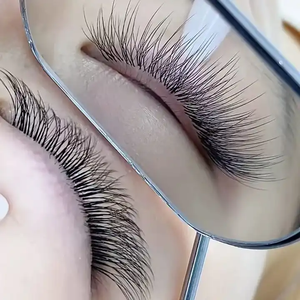 NBT 4D Extensions de faux cils faits à la main, naturels, légers, mats et denses, pré-fabriqués, en éventail complet pour le maquillage des yeux. - Product Image 4