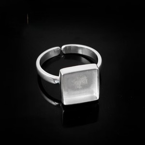 925 argent Sterling réglable carré 5mm lunette anneau fait à la main bonne qualité bijoux à bricoler soi-même faisant des fournitures en gros pince réglage - Product Image 1
