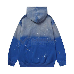 Sweat-shirt à capuche pour homme avec broderie usée, streetwear décontracté, design unique, sweat-shirt à capuche pour homme avec broderie usée - Product Image 2