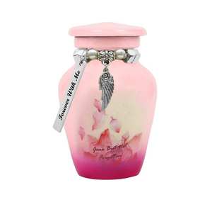 Urne miniature pour pétales de fleurs, « Pétales évanouis mais non oubliés », avec option de gravure, urne pour cendres, urne en aluminium pour un hommage chaleureux - Product Image 3