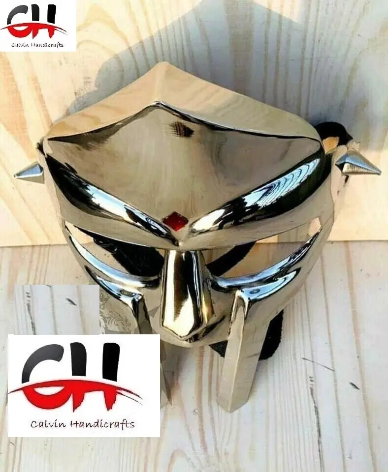 MF Doom Mask Gladiator Mad-Bösewicht Steel Face Armor Mittelalter licher Helm