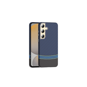Étui en fibre de carbone compatible MagSafe pour Samsung Galaxy S24, coque arrière protectrice antichoc en TPU souple et PC - Product Image 1