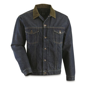 Veste en jean premium : techniques de lavage et de délavage, effets vintage professionnels et texture robuste pour des looks de haute couture - Product Image 1