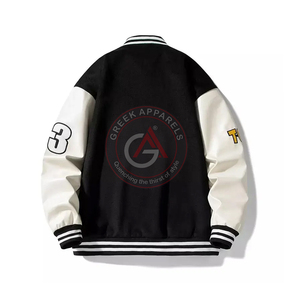 Custom Colorful Long Sleeve Custom Chenille Embroidery Streetwear Letterman Varsity <b>Jacket</b> OEM For <b>Men</b> Top Selling - Product Image 6