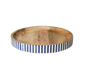 จานเสิร์ฟไม้มะม่วงทรงกลมพร้อมขอบเรซินหรูหราสำหรับเสิร์ฟช็อกโกแลตหรืออาหารอื่น - Product Image 2