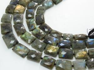 Cuentas de Labradorita Multifuego Premium, Facetadas, Tipo Baguette, 14x10mm, Perforación Cruzada de 0.50mm, PME GemsBeads, Longitud de 10 Pulgadas para Joyería - Product Image 6