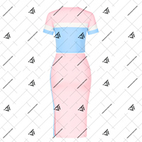 Greek Jack und Jill of America JJOA Sorority Kleidung versand bereit Damen Casual 2-teiliges gestreiftes Set: Hemd mit Rock