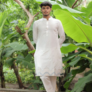 Kurta jacquard Aura menthe - Product Image 1