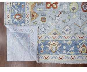 Alfombras y conjuntos Oushak anudados a mano de lana suave cromada de 9 'x 16' personalizables Patrón abstracto Tamaño personalizado Opciones de color disponibles - Product Image 1